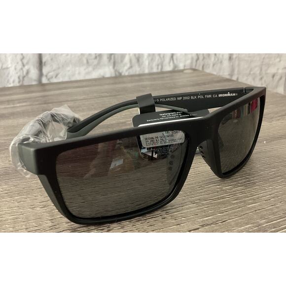 NWT Foster Grant Ironman Sunglasses Rectangle Frames Gray / Black - Picture 1 of 6